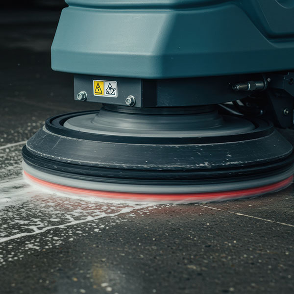 Industrial floor cleaning machine scrubbing concrete surface wit Professional-Floor-Cleaning-Company.jpeg<br />